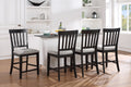 Halle Counter Chair Set Of 2 Dark Brown Dark Brown Wood