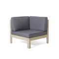 Brava X Back Corner Chair, Light Grey Dark Gray Acacia Wood