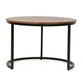 Coffee Table S 3 Black Natural Wood