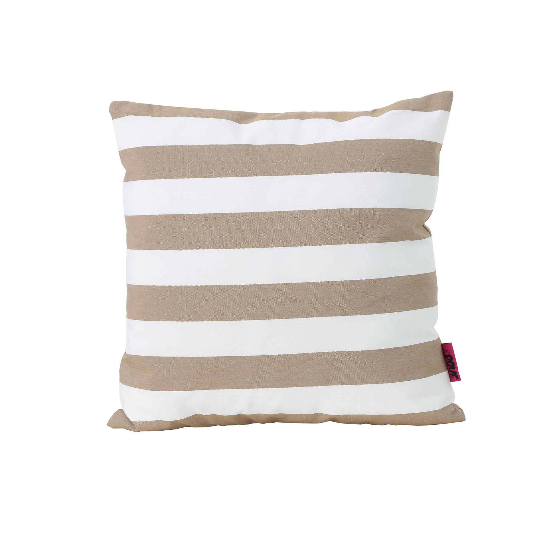 Coronado Stripe Square Pillow Set Of 2 Brown Fabric