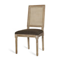 Dining Chair Brown Fabric