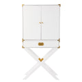 Campaign Tall Bar Cabinet W Storage White Mdf