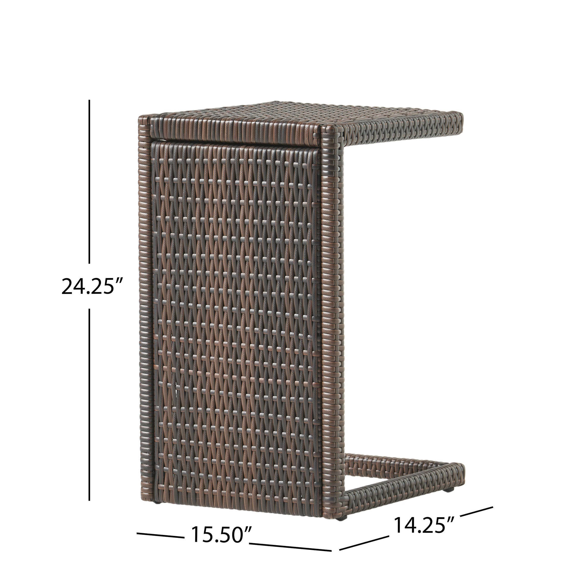 Bucharest End Table Brown Rattan