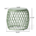 Alamera 19.75 Side Table Green Iron