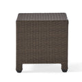 Puerta Accent Table Brown Pe Rattan Iron