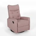 Glider Swivel Recliner Chair Blush Fabric