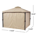 Skyline Gazebo Beige Iron