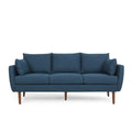 3 Seater Sofa Navy Blue Fabric