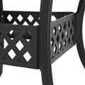 Outdoor Expandable Aluminum Dining Table, Black Sand Finish Black Aluminium