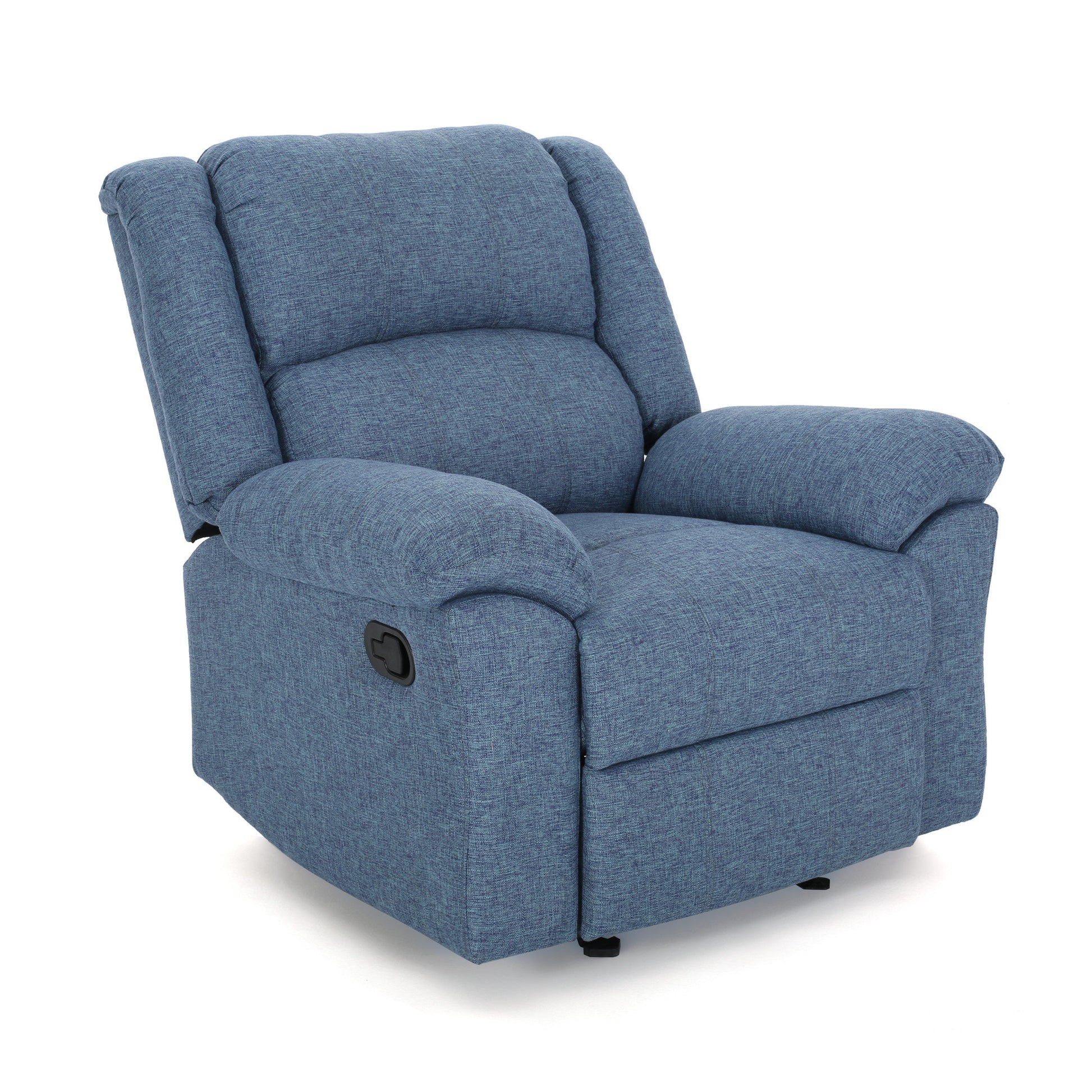 37.5" Wide Manual Glider Standard Recliner Navy Blue Fabric