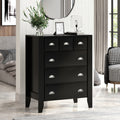 Chest Of Drawer Black Mdf