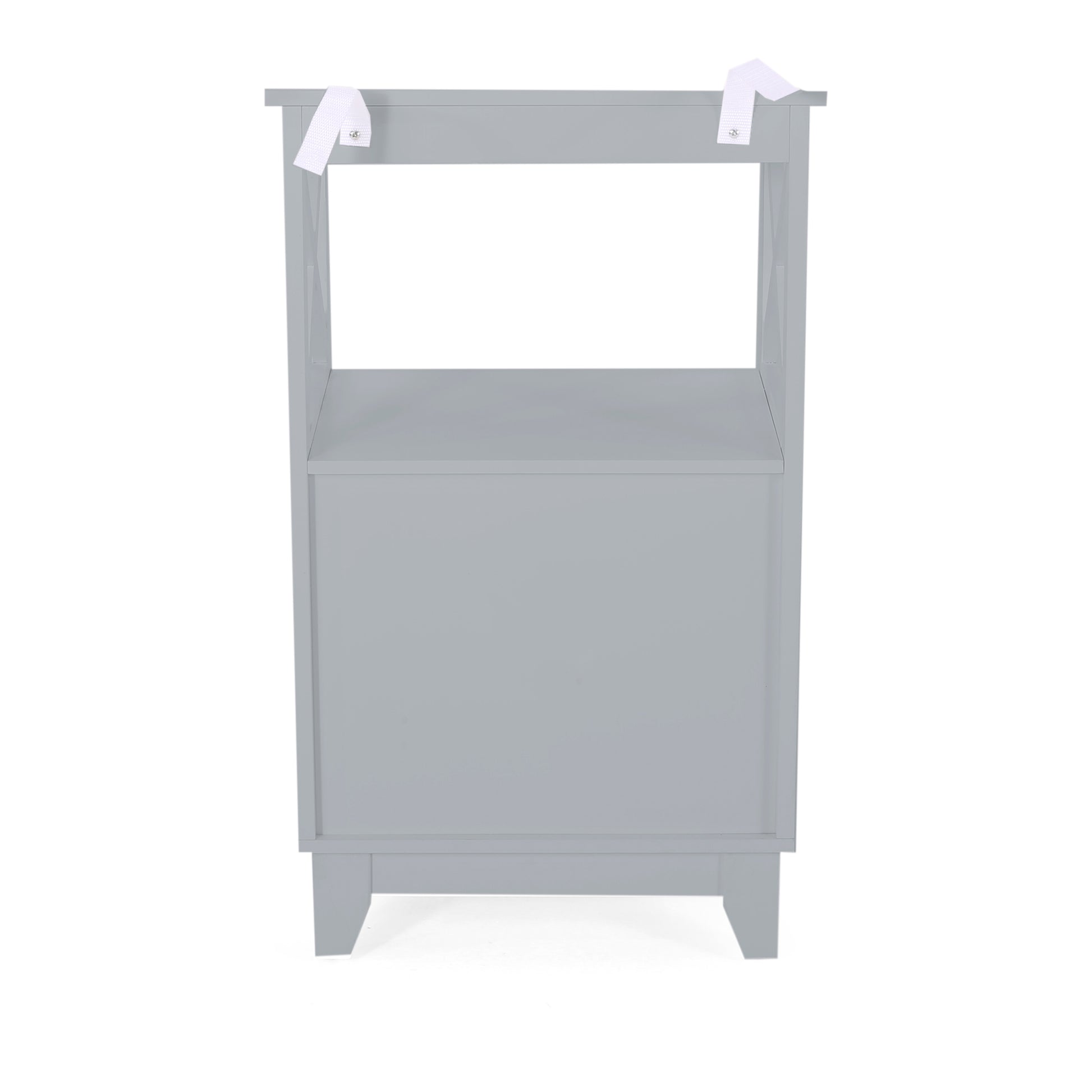 2 Drawer Cabinet Gray Mdf