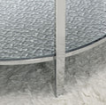 Frostine Round Coffee Table Silver Silver Metal