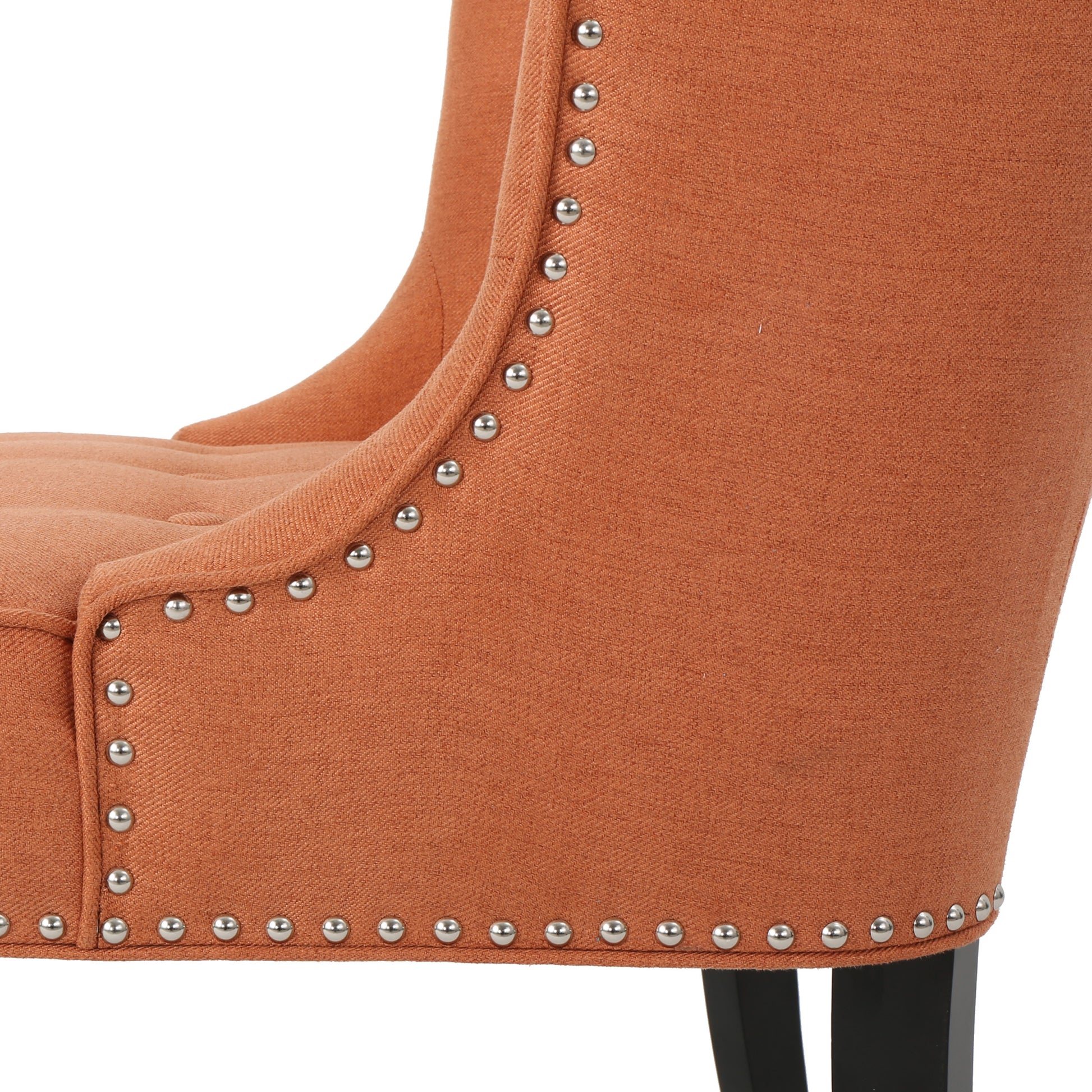 Occassional Chair Orange Fabric