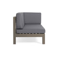 Brava X Back Right Corner Bench, Dark Grey Dark Grey Acacia Wood