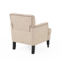 Harrison Tufted Club Chair Beige Primary Living Space American Traditional,Casual Fabric 1 Seat