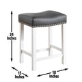 Zermatt Counter Stool Set Of 2 White White Wood