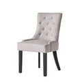 Cheney Dining Chair Kd Light Grey Wood Fabric