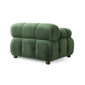 Sectional Modular Sofa L Retro Green Velvet 1 Seat