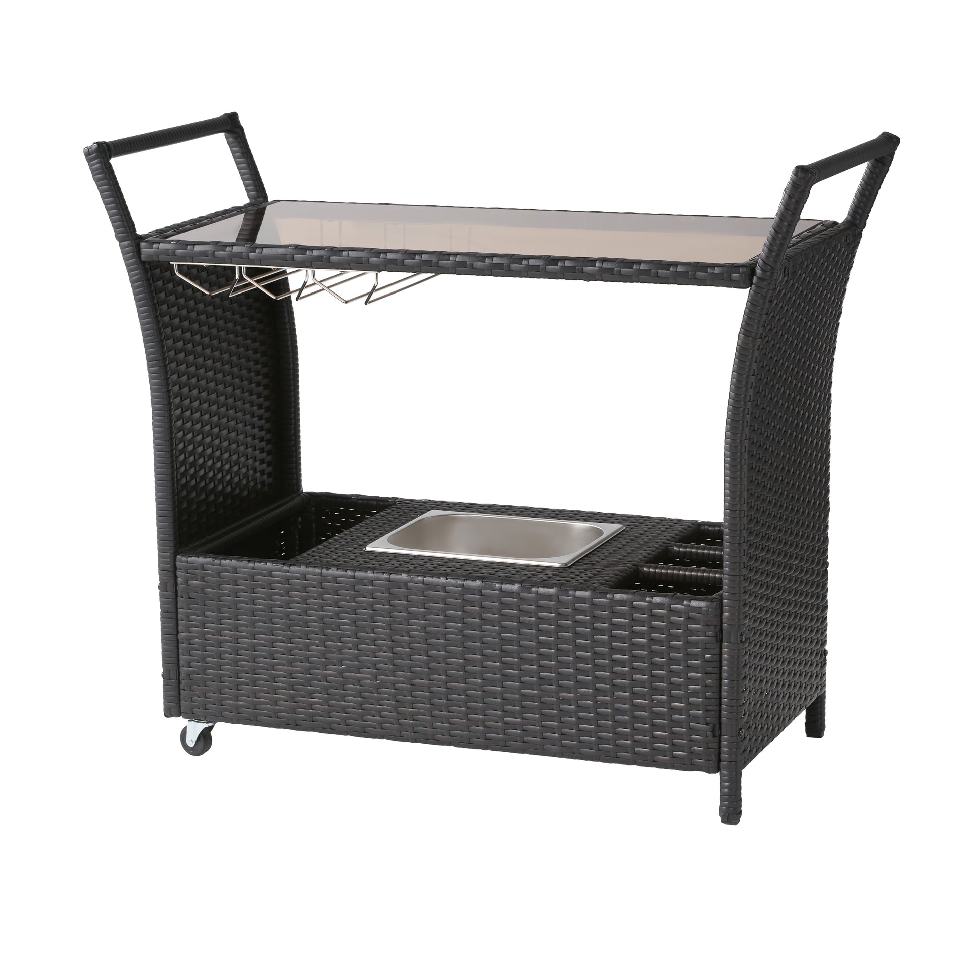 Bahama Pe Kd Bar Cart Brown Polyester