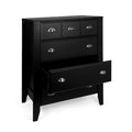 Chest Of Drawer Black Mdf