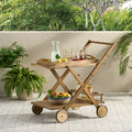 Riviera Bar Cart Natural Stained Wood