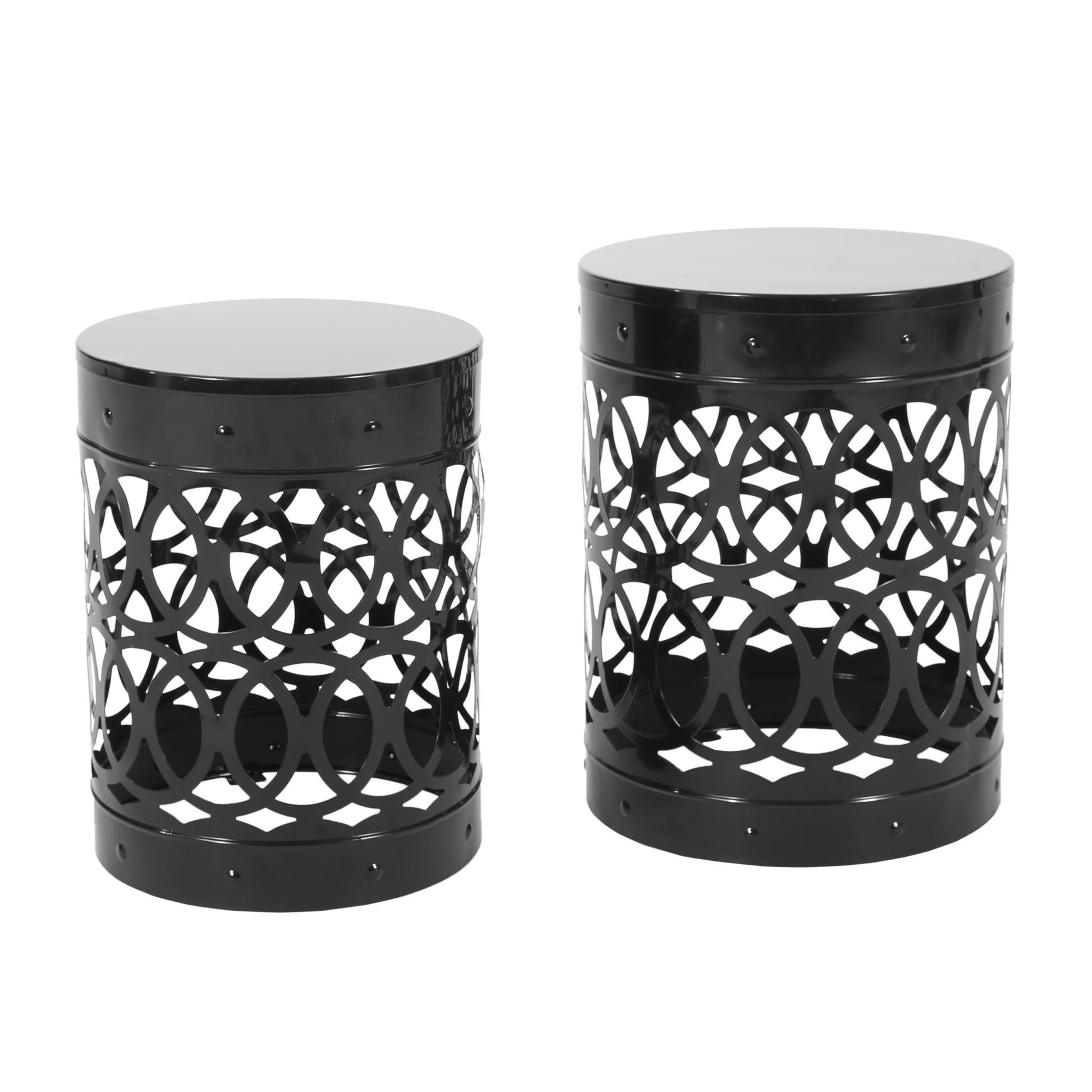 Metal S 2 End Table Black Iron