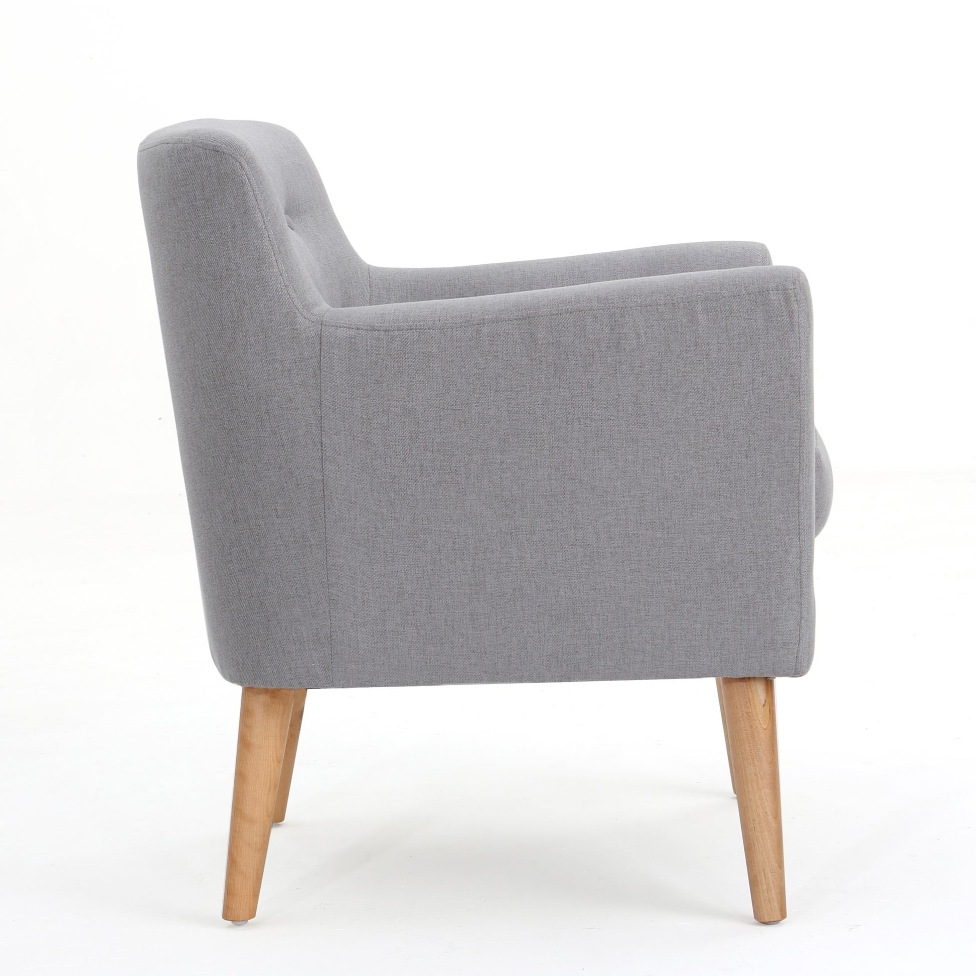 Club Chair Light Grey Fabric