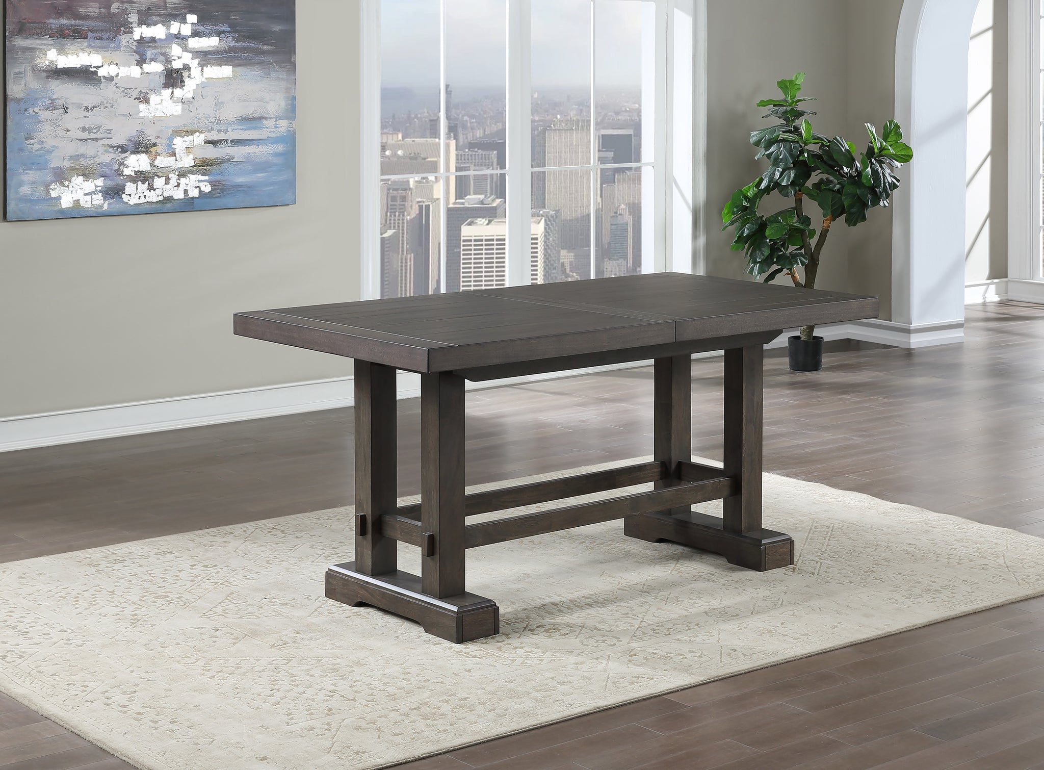 Napa Counter Table Dark Brown Dark Brown Wood