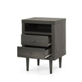 2 Drawer Nightstand Grey Mdf