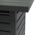 Rectangular Iron Fire Pit 30 000Btu Black Iron