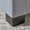 Guernsey Ottoman Light Grey Fabric