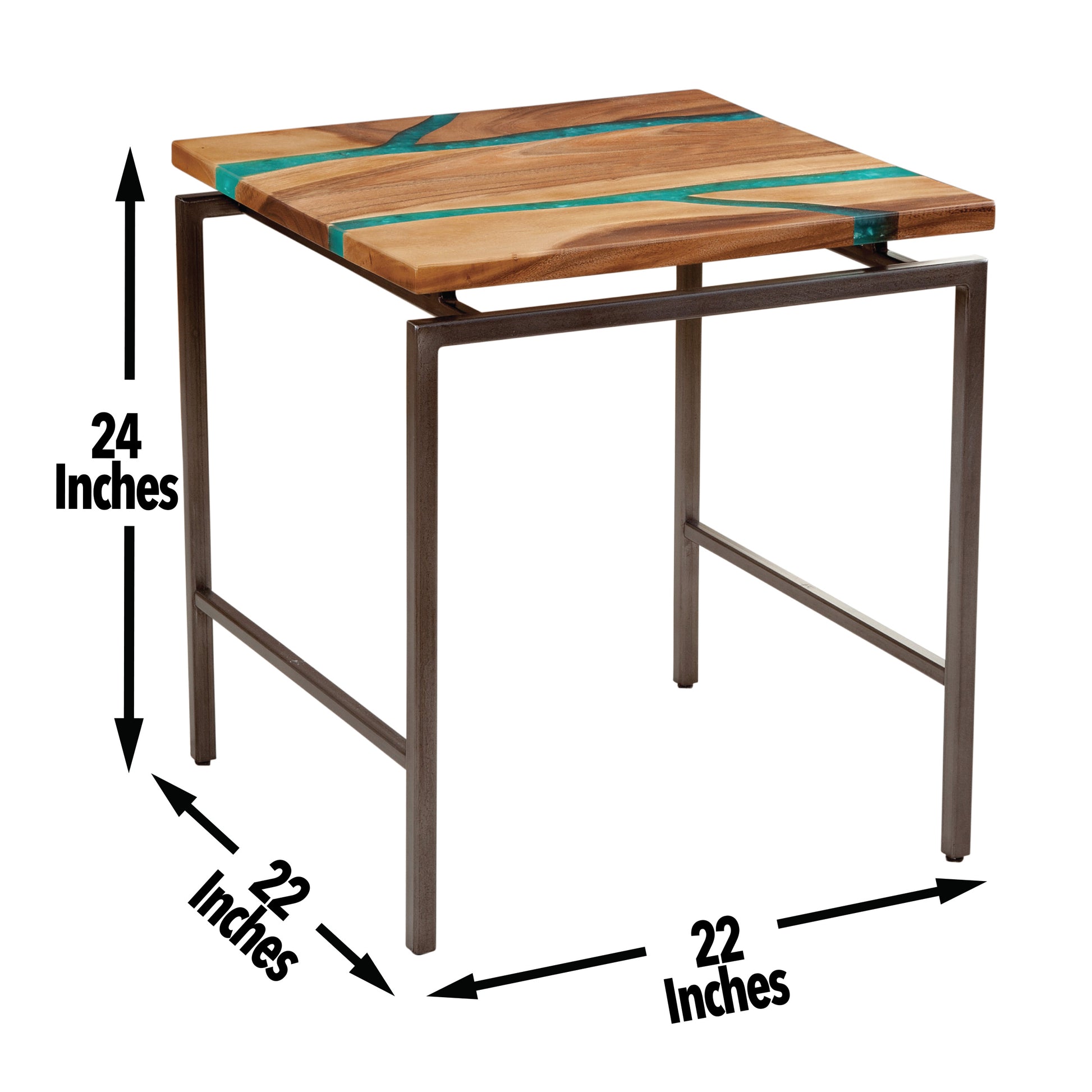 Tamra End Table Brown Brown Iron