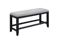 Yves Counter Bench Gray Silver White Wood