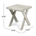 Side Table Light Grey Wood