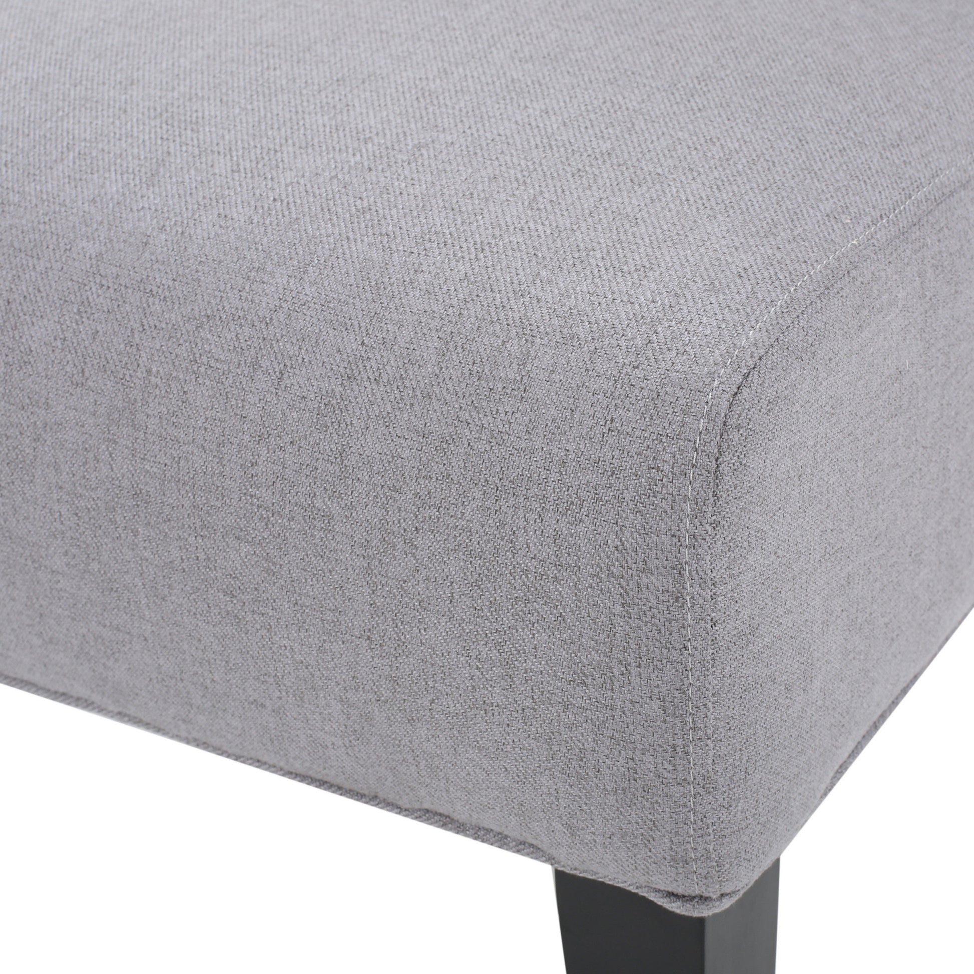 Accent Chair Light Grey Fabric