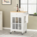 Kitchen Cart White Wood