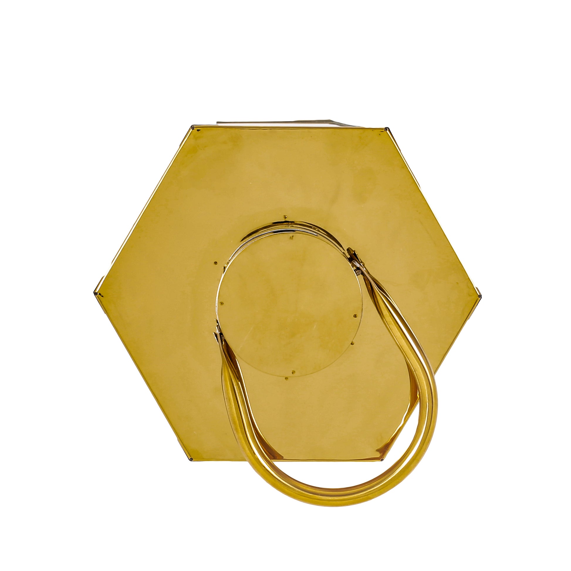 Frank 16"H Stainless Steel Lantern Gold Stainless Steel