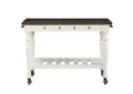 Joanna Kitchen Cart Two Tone White Wood