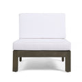 Oana 5 Piece V Shape Sofa Set, White White Acacia Wood