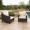 Antibes Armchair Brown Pe Rattan Iron Waterproof Fabric