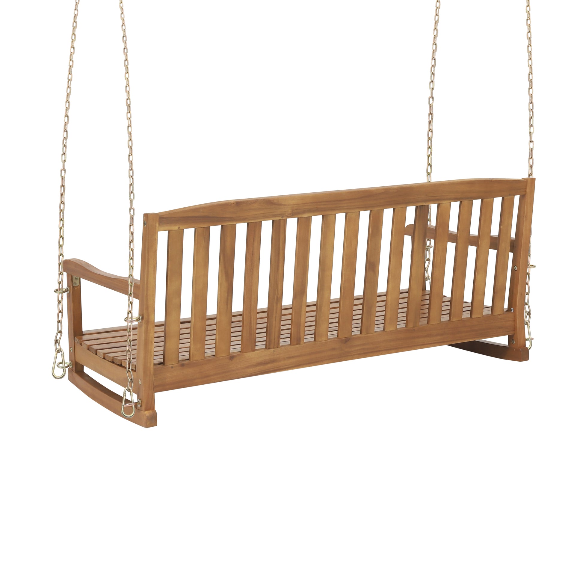 Brantley Porch Swing Teak Metal & Wood