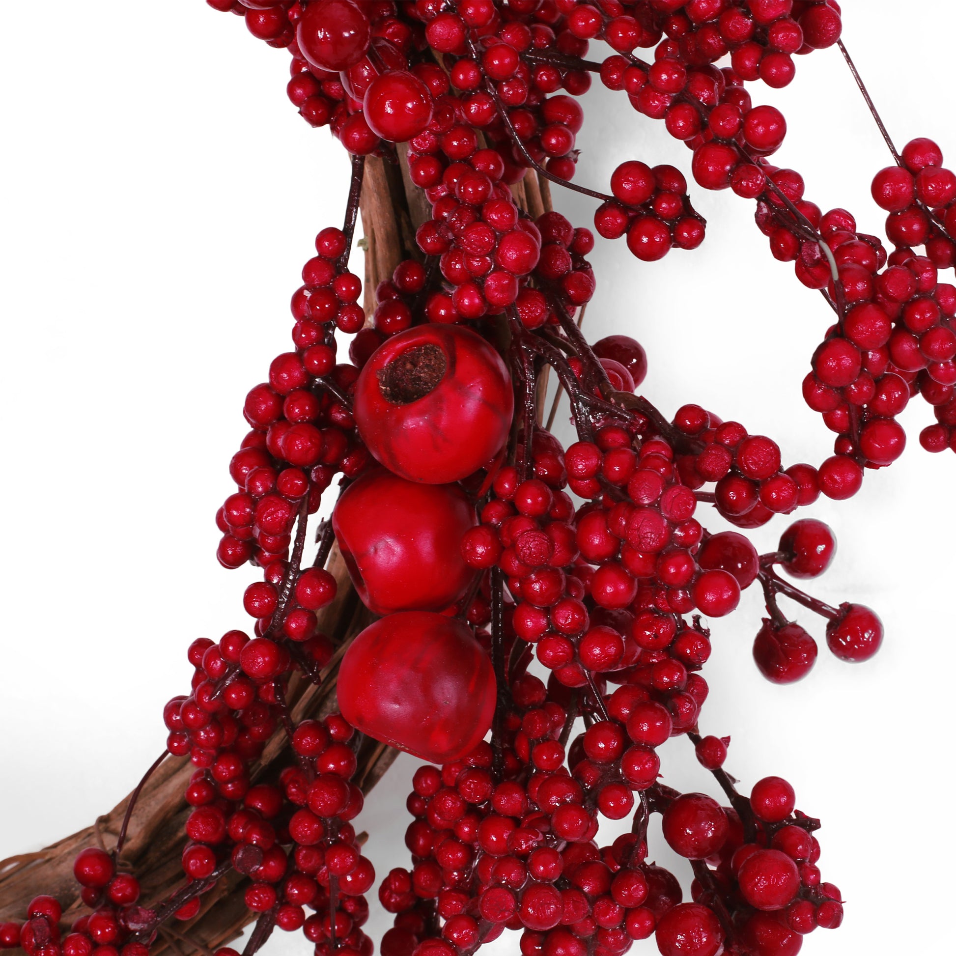 23.5" Wp Mixed Berry Wreath Red Polyester