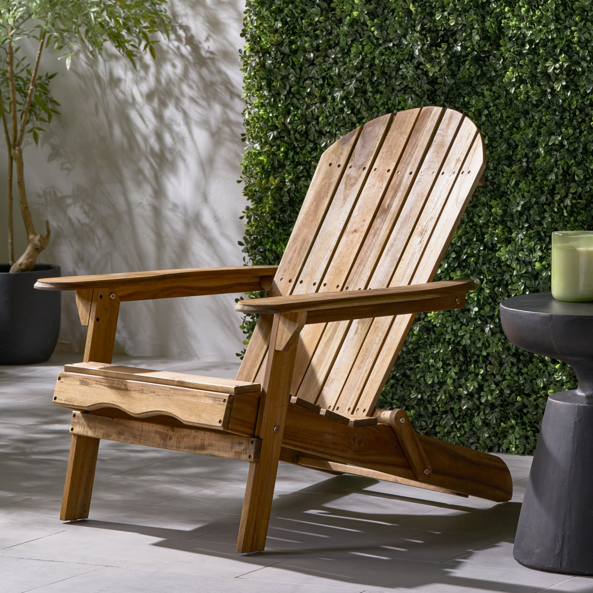 Malibu Adirondack Chair Natural Stained Acacia Wood