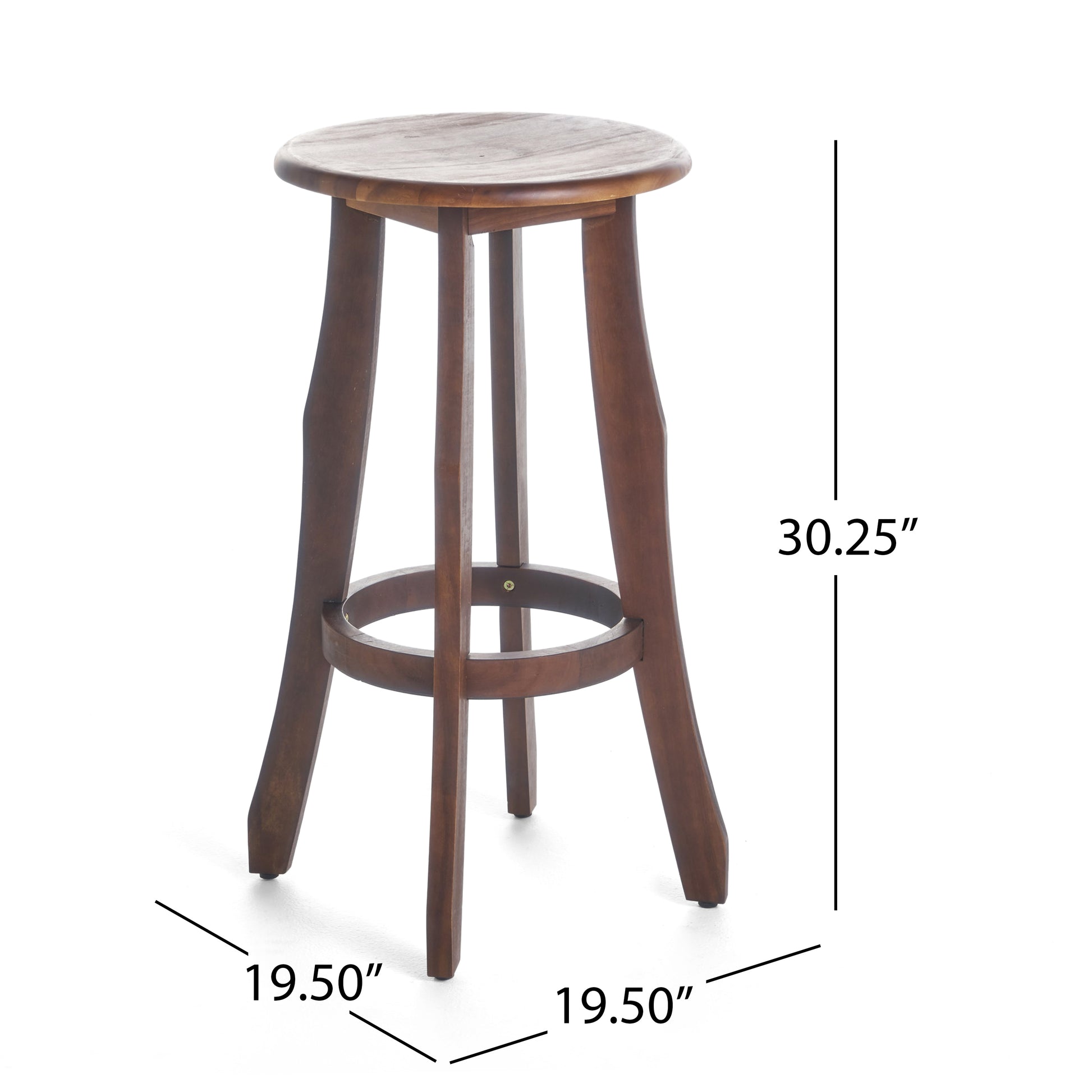 Pike Barstool Dark Brown Acacia Wood