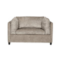 Club Chair Beige Brown Fabric