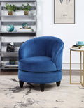 Sophia Swivel Chair Velvet Blue Blue Wood