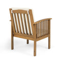 Casa Acacia Club Chair Brown Wood Waterproof Fabric