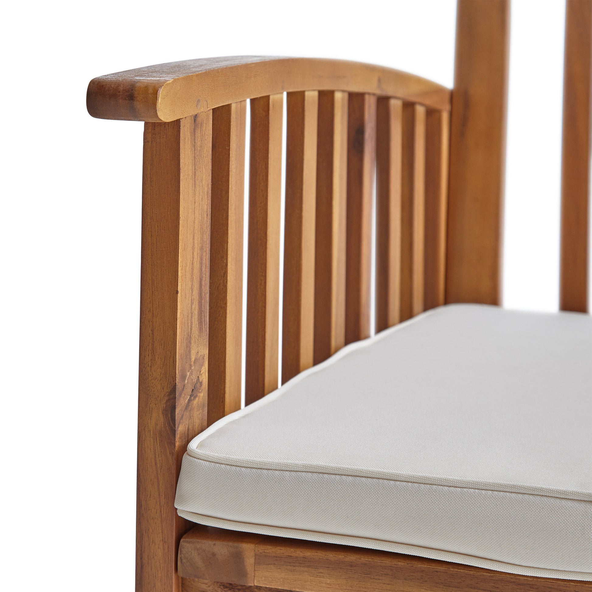 Casa Acacia Dining Chair,2Pcs With 2 Cushions Brown Acacia Wood