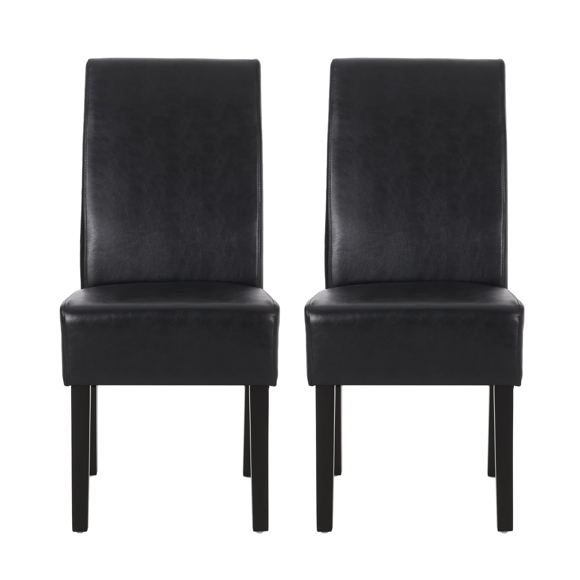 Dining Chair Mp2 Set Of 2 Black Pu